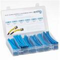Techflex 6 in. Shrinkflex Heat Shrink Tubing Kit, 2 - 1 Shrink, Blue, 110PK HSK2-BL-K